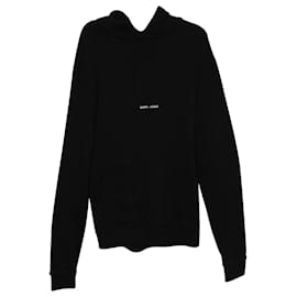 Saint Laurent-Sweat à Capuche Saint Laurent Rive Gauche en Coton Noir-Noir