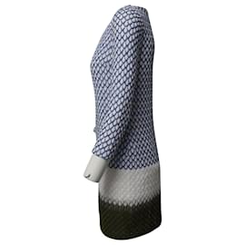 Missoni-Vestido tricotado com padrão assimétrico Missoni em seda artificial azul-Azul