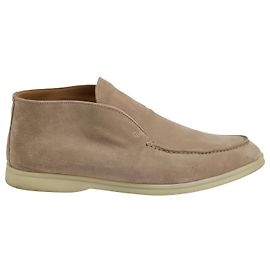 Bottines Loro Piana Open Walk en Daim Nude Chair