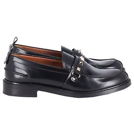 Mocassini Rockstud Valentino Garavani in Pelle Nera Nero