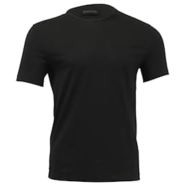 Prada-Prada Stretch T-shirt in Black Cotton-Black