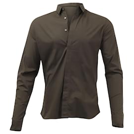 Jil Sander-Jil Sander Buttondown Shirt in Brown Cotton-Brown
