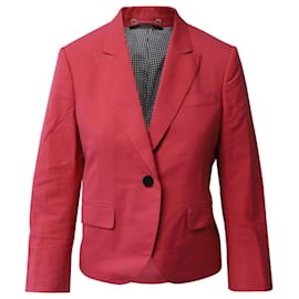 Gucci-Gucci Blazer à simple boutonnage en coton rose-Rose