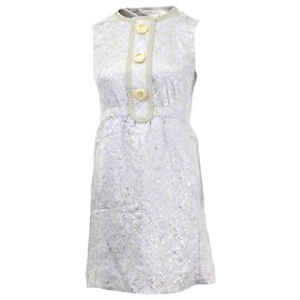 Marc Jacobs Robe fourreau en jacquard floral métallisé en polyester violet Violet