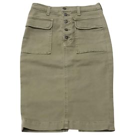 Saia Jeans Lápis J Brand em Algodão Marrom Marrom