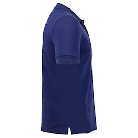 Prada-Prada Pique Polo Shirt in Blue Cotton-Blue
