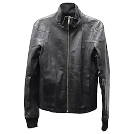 Rick Owens-Rick Owens Biker Jacket in Black Leather -Black