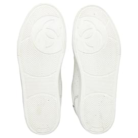 Chanel-White lace-up sneakers-White