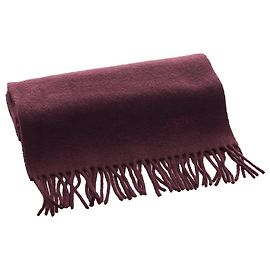 Fendi Roter Schal mit Wollfransen Rot Bordeaux