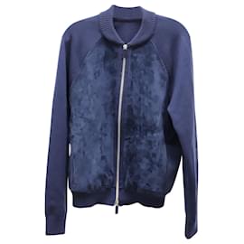 Berluti-Berluti Zip Up Jacket in Blue Wool Blend-Blue