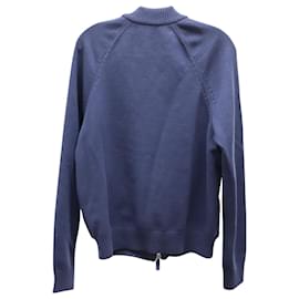 Berluti-Berluti Zip Up Jacket in Blue Wool Blend-Blue