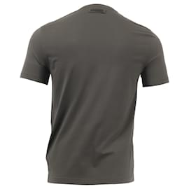 Prada-Prada Stretch T-shirt in Grey Cotton-Grey