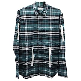 Autre Marque-Craig Green Tape Appliqué Plaid Button Front Shirt in Multicolor Cotton -Other
