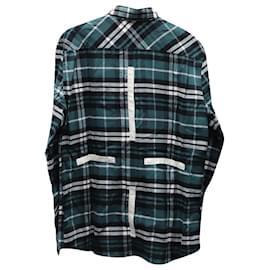Autre Marque-Craig Green Tape Appliqué Plaid Button Front Shirt in Multicolor Cotton -Other