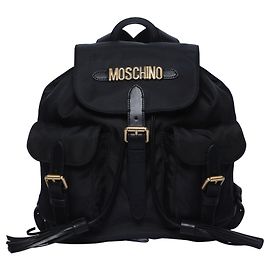 Moschino Logo Nylon Backpack Black