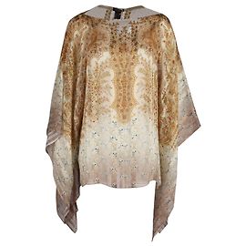 Top poncho Etro Paisley en seda multicolor Multicolor