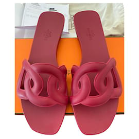 Hermès-Hermes Aloha sandals 39-Dark red