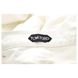 Tom Ford-Jeans Tom Ford Straight Fit em Algodão Branco-Branco