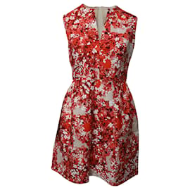 Giambattista Valli-Giambattista Valli Floral Sleeveless Mini Dress in Red Cotton-Other