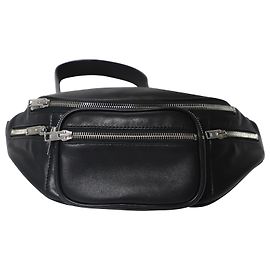 Alexander Wang Attica Belt Bag in Black Leather Black