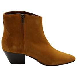 Isabel Marant-Isabel Marant Dacken Ankle Boots in Brown Suede-Brown