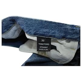 Tom Ford-Jeans Tom Ford Straight Leg em algodão azul-Azul
