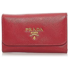 Llavero Prada Red Saffiano Roja