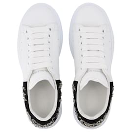 Alexander Mcqueen-Oversize-Sneaker aus schwarzem und weißem Leder-Mehrfarben