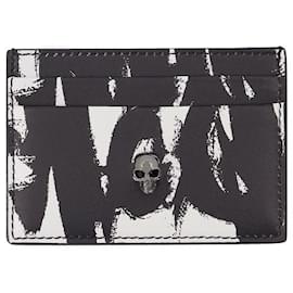 Alexander Mcqueen-Card Holder in Black and White Leather-Multiple colors