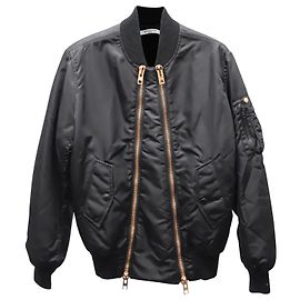 Giubbotto Bomber con zip foderato Givenchy in poliestere nero Nero