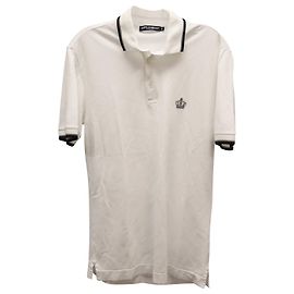 Polo clásico de Dolce & Gabbana en algodón blanco Blanco