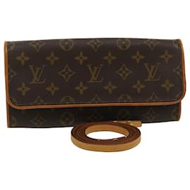 Louis Vuitton-LOUIS VUITTON Monogram Pochette Twin GM Shoulder Bag M51852 LV Auth ro299-Monogram