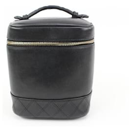 Chanel-Black Quilted Lambskin Vertical Vanity Case-Other