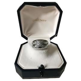 Chaumet-White Gold Ring with Diamond Links-White
