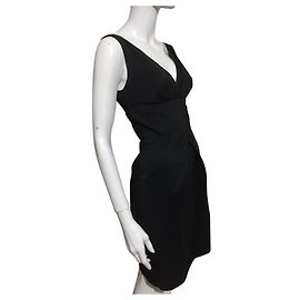 Diane Von Furstenberg Robe DvF Vintage Faon en noir Noir