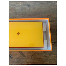 Hermès-Facettes tie box la Laque-Orange,Yellow