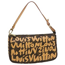 LOUIS VUITTON Monogram graffiti Pochette Accessoires Pochette Orange LV Auth yk4130 Orange