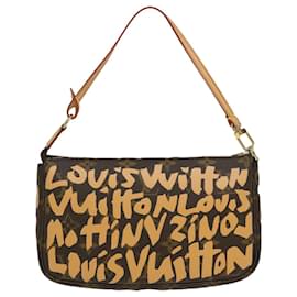 Louis Vuitton-LOUIS VUITTON Monogram graffiti Pochette Accessoires Pouch Orange LV Auth yk4130-Orange