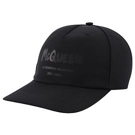 Alexander Mcqueen Black Graffiti Cap Black