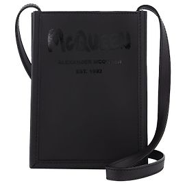 Alexander Mcqueen Mini sac à bandoulière Liberty en polyester noir Noir