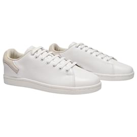 Raf Simons-Orion Baskets in White Leather-White