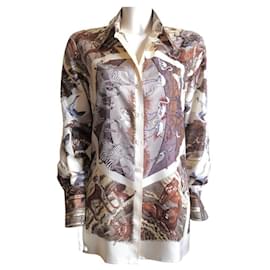 Hermès-Camicia in seta HERMÈS-Multicolore