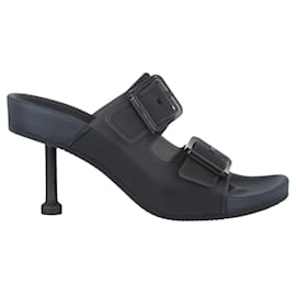 Balenciaga-Mallorca Slide Heel Sandals-Black