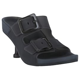 Balenciaga-Mallorca Slide Heel Sandals-Black