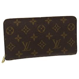 Louis Vuitton-LOUIS VUITTON Monogram Porte Monnaie Zip Long Wallet M61727 LV Auth th2591-Monogram