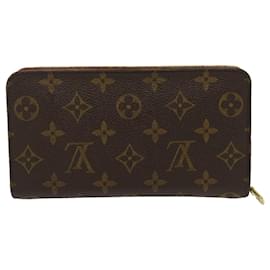 Louis Vuitton-LOUIS VUITTON Monogram Porte Monnaie Zip Long Wallet M61727 LV Auth e2591-Monogramme