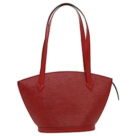 Louis Vuitton-Bolsa de mão longa LOUIS VUITTON Epi Saint Jacques Poignees vermelha M52337 LV Auth rz329-Vermelho