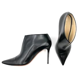 Céline-Céline ankle boots in black leather-Black