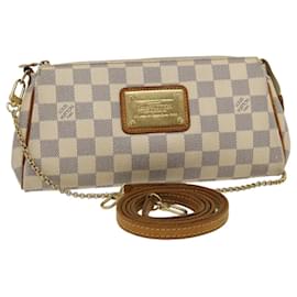 Louis Vuitton-Louis Vuitton Damier Azur Eva 2Way Shoulder Hand Pouch N55214 LV Auth jk1643-Other