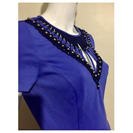 Alice by Temperley-Kleid mit Käfigausschnitt und Perlenverzierungen-Blau